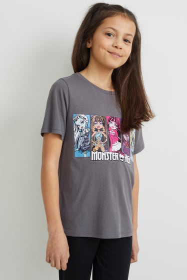 Bambine: - Monster High - maglia a maniche corte - grigio scuro