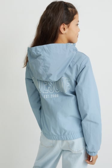 Kids Girls - Jas met capuchon - lichtblauw