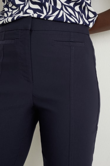 Donna - Pantaloni di stoffa - vita alta - cigarette fit - blu scuro