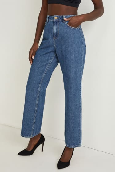 Dona - Relaxed jeans - high waist - texà blau