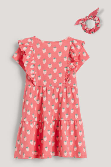 Online exclusive - Set - dress and scrunchie - 2 piece - pink