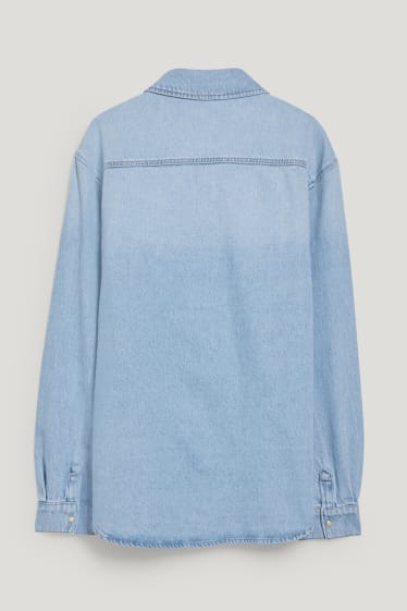 Femei - Cămașă tip jachetă din denim - denim-albastru deschis