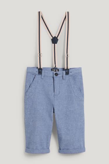 Toddler Boys - Bermuda con bretelle - LYCRA® - azzurro