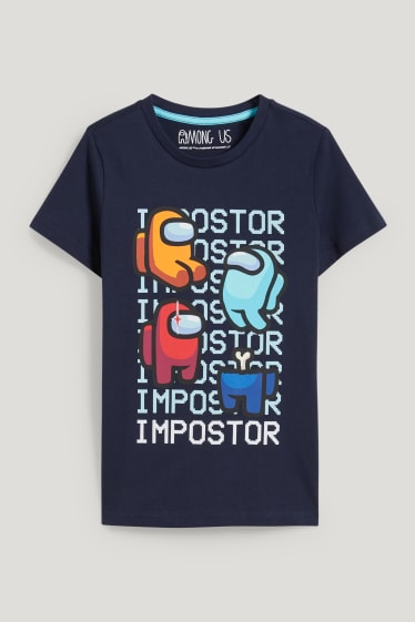 Bambini: - Among Us - pigiama corto - 2 pezzi - blu scuro