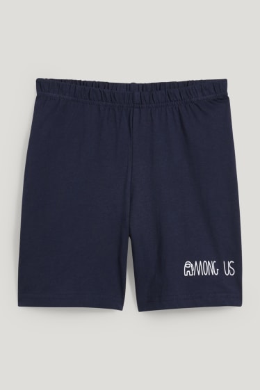 Bambini: - Among Us - pigiama corto - 2 pezzi - blu scuro