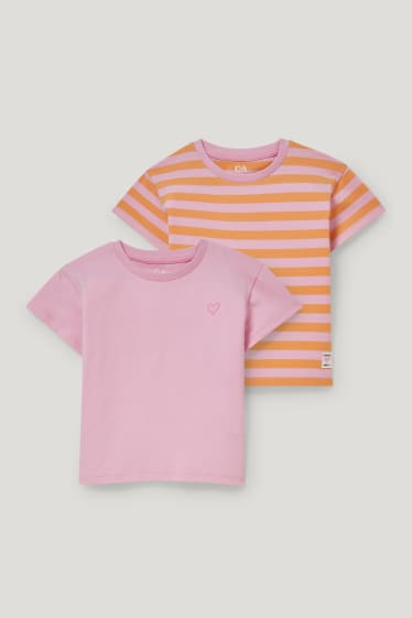 Toddler Girls - Set van 2 - T-shirt - roze