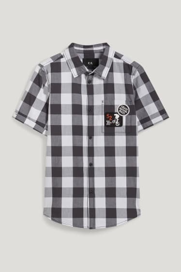 Bambini: - Camicia - a quadri - grigio scuro