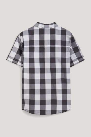 Bambini: - Camicia - a quadri - grigio scuro