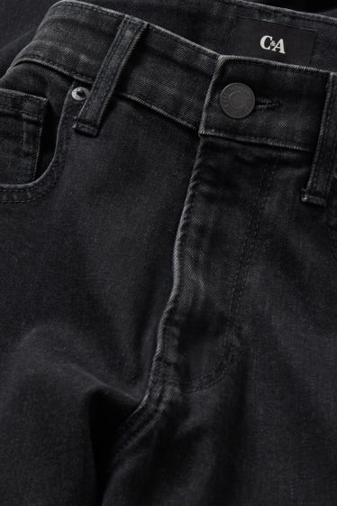 Hommes - Jean de coupe droite - LYCRA® - noir