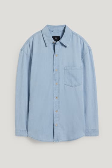 Clockhouse nen - Camisa texana - relaxed fit - Kent - texà blau clar