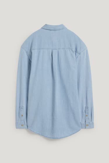 Clockhouse Boys - Denim shirt - regular fit - kent collar - denim-light blue