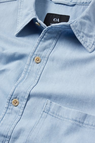 Clockhouse nen - Camisa texana - relaxed fit - Kent - texà blau clar