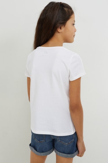 Niñas - Pack de 5 - camisetas de manga corta - blanco