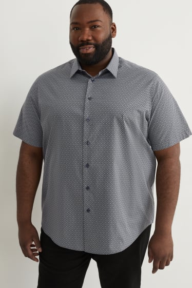 Caballero XL - Camisa - regular fit - kent - de planchado fácil - azul oscuro