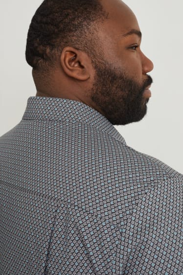 Caballero XL - Camisa - regular fit - kent - de planchado fácil - azul oscuro