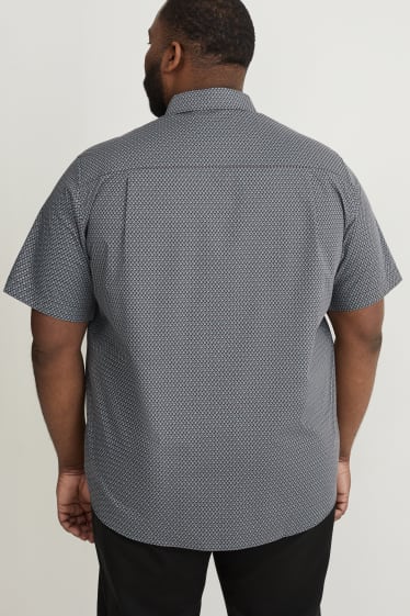Heren XL - Overhemd - regular fit - kent - gemakkelijk te strijken - donkerblauw