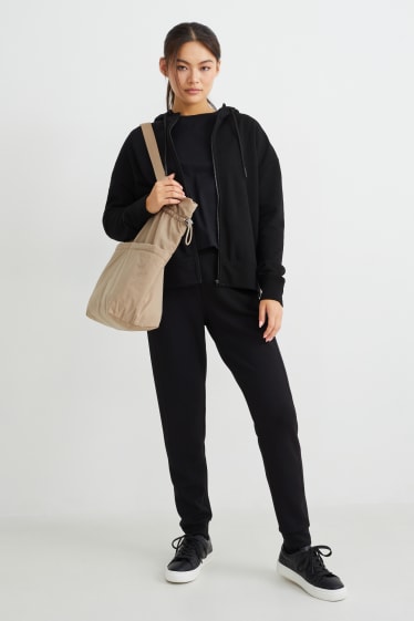 Donna - Giacca di felpa con cappuccio - nero