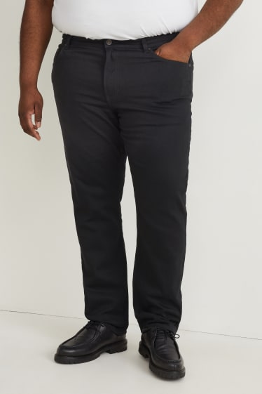 Pánské XL - Straight jeans - LYCRA® - černá