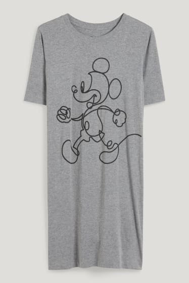 Women - Nightshirt - Mickey Mouse - gray-melange