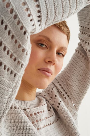 Damen - Pullover - beige