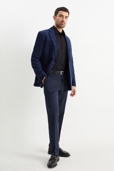 Uomo - Camicia business - regular fit - colletto all’italiana - facile da stirare - nero