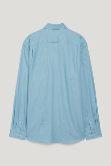 Hommes - Chemise de bureau - regular fit - col cutaway - facile à repasser - turquoise