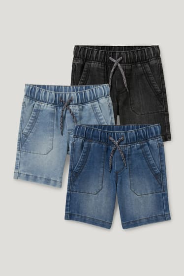 Toddler Boys - Multipack of 3 - denim Bermuda shorts - denim-light blue