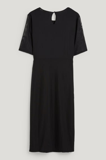 Dámské - Přiléhavé šaty s detailem uzlu - černá