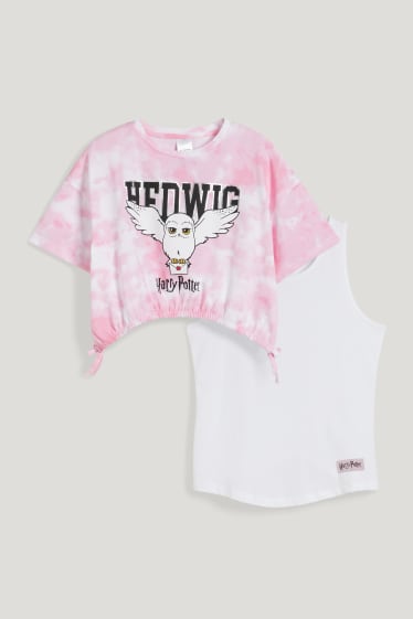 Filles - Harry Potter - ensemble - T-shirt et top - 2 pièces - rose