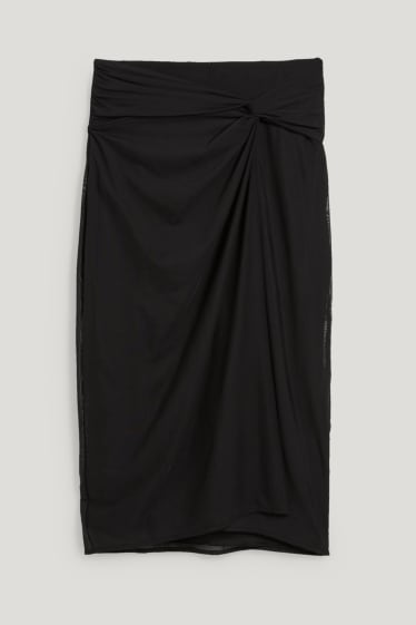Mujer - Falda con nudo - negro