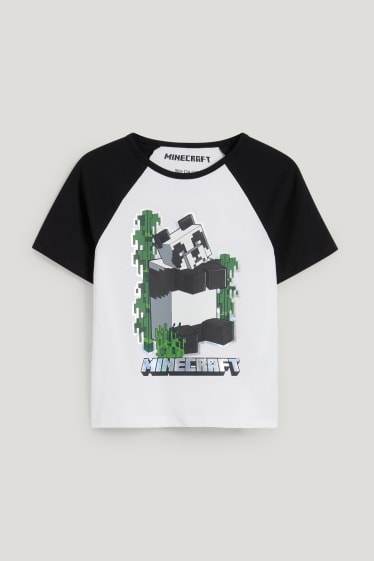 Bambine: - Minecraft - maglia a maniche corte - bianco