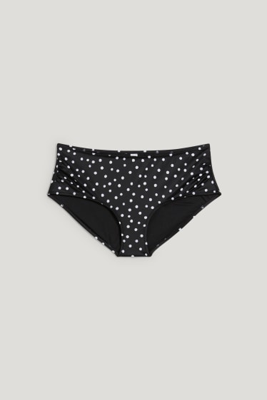 Women - Bikini bottoms - low waist - LYCRA® XTRA LIFE™ - polka dot - black
