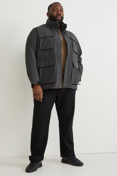 Heren XL - Jas met capuchon - 4 Way Stretch - zwart