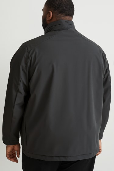 Herren XL - Jacke mit Kapuze - 4 Way Stretch - schwarz