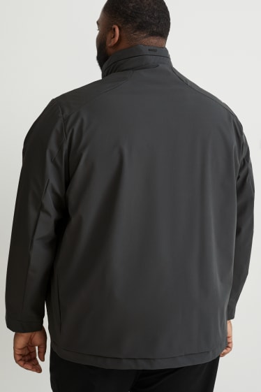 Heren XL - Jas met capuchon - 4 Way Stretch - zwart