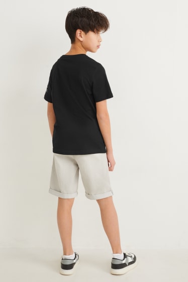 Kids Boys - Set - Kurzarmshirt und Shorts - 2 teilig - schwarz