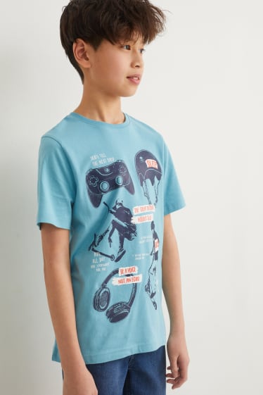 Băieți - Multipack 4 buc. - tricou cu mânecă scurtă - albastru