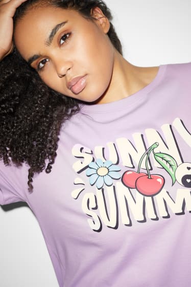 Damen XL - CLOCKHOUSE - T-Shirt - hellviolett