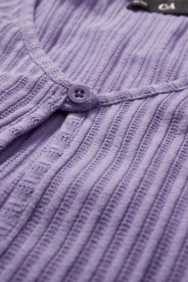 Kids Girls - Set - cardigan tricotat și top - 2 piese - violet deschis