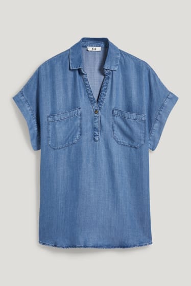 Femei - Bluză - denim-albastru deschis