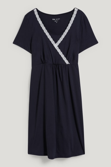 Women - Nursing nightdress - dark blue