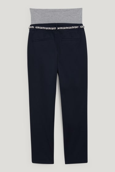 Donna - Chino premaman con cintura - slim fit - blu scuro
