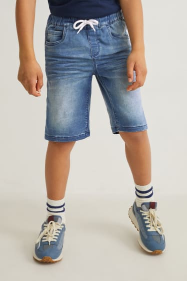 Kids Boys - Multipack 2er - Jeans- und Stoffshorts - jeans-hellblau
