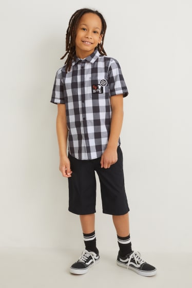 Bambini: - Camicia - a quadri - grigio scuro