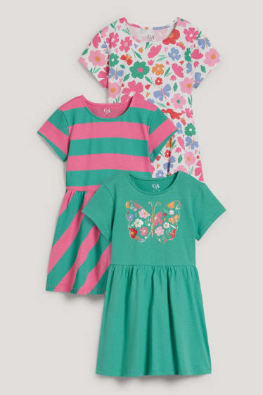 Filles - Lot de 3 - robes - vert