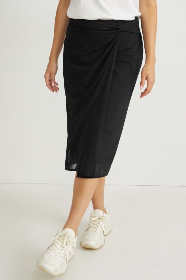 Mujer - Falda con nudo - negro