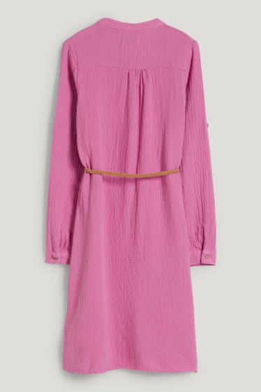Toddler Girls - Blusenkleid mit Gürtel - hellviolett