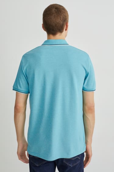 Heren - Poloshirt - turquoise