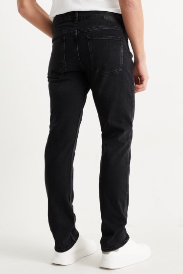 Hommes - Jean de coupe droite - LYCRA® - noir