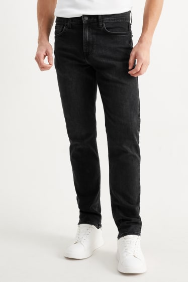 Hommes - Jean de coupe droite - LYCRA® - noir